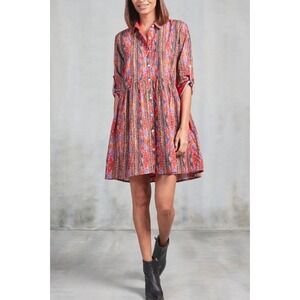 Ro's Garden Dress Mini Multicolor Cotton Size M